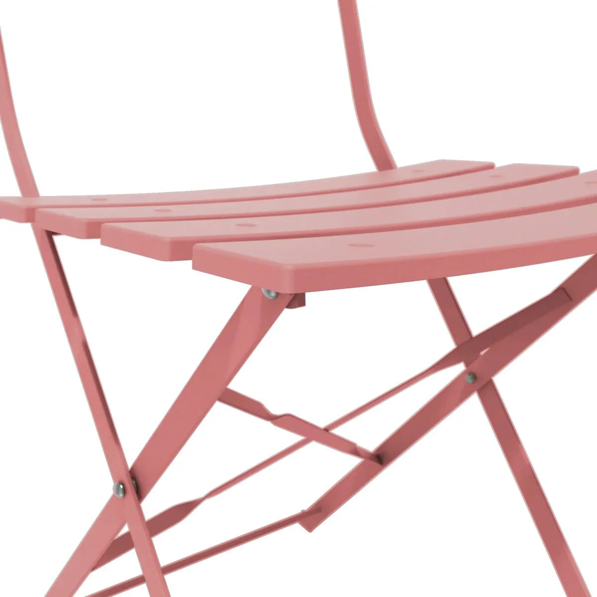 3-teiliges klappbares Bistro-Set aus Metall, wetterbeständiges Outdoor-/Indoor-Sitzset für Terrasse, Hof und Garten