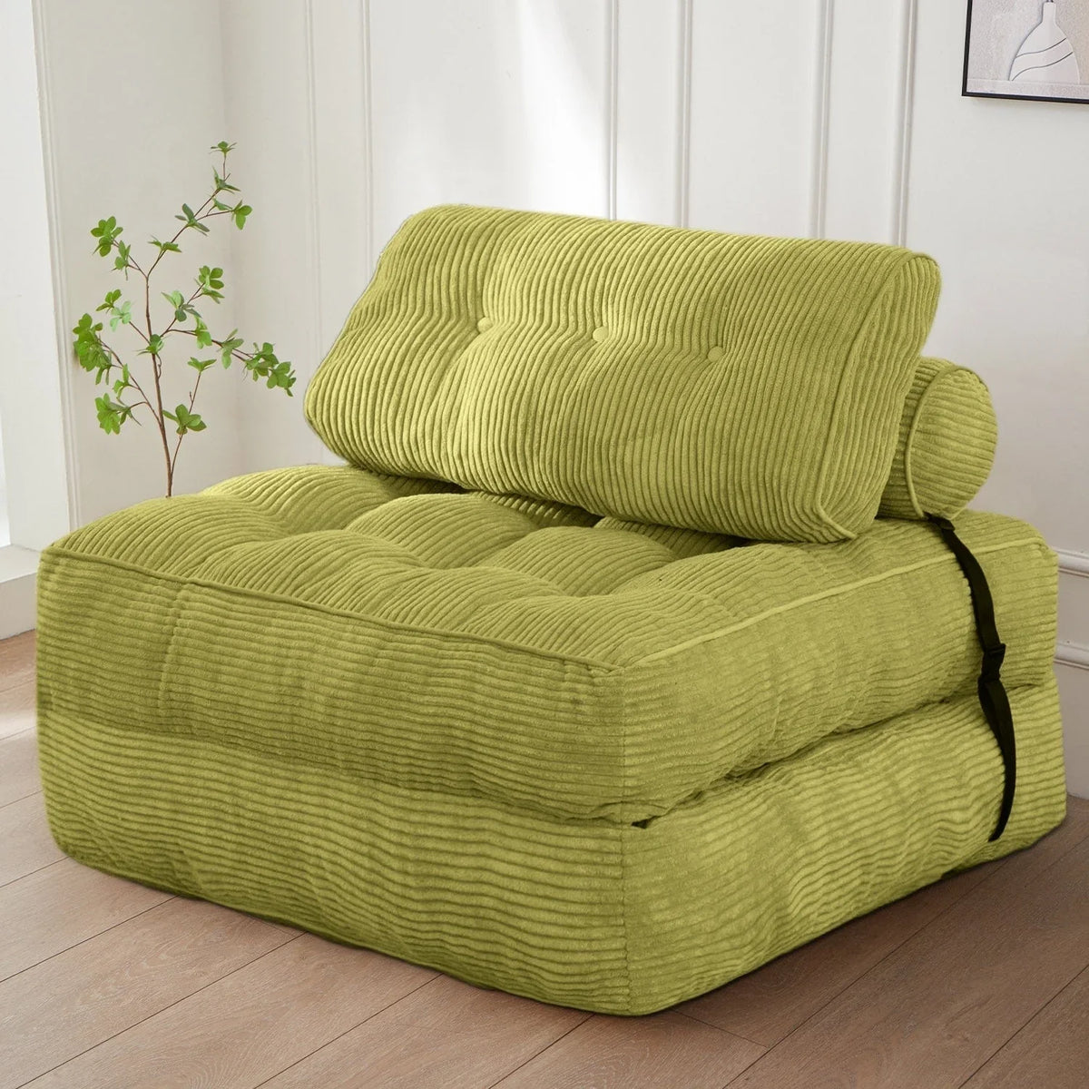 8 Cord-Sofa zum Zusammenklappen, Schlafsofa, Einzel