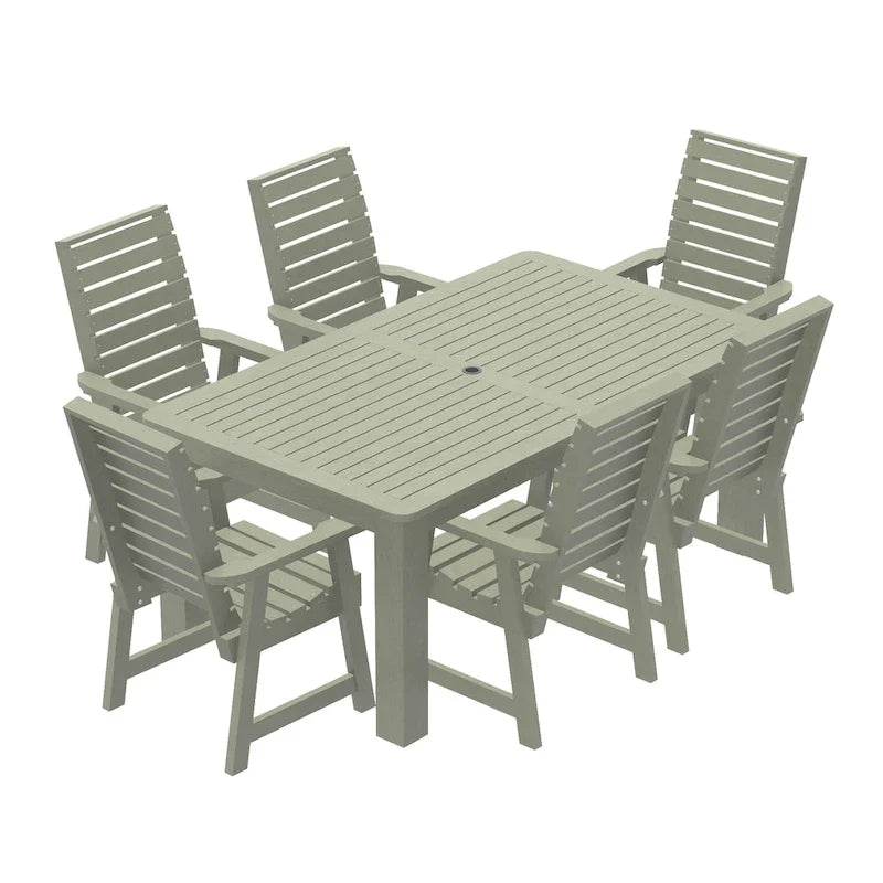 Set da pranzo da esterno HIGHWOOD PROFESSIONAL da 7 pezzi, 42x72