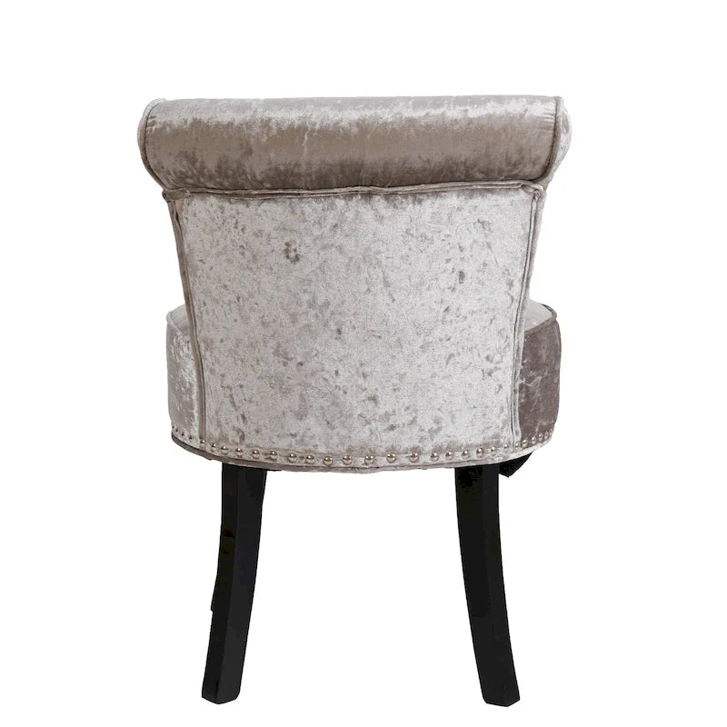 Sgabello per toeletta in legno massello, altezza 27.5 - 27.5 H X 19 W X 11.8 D