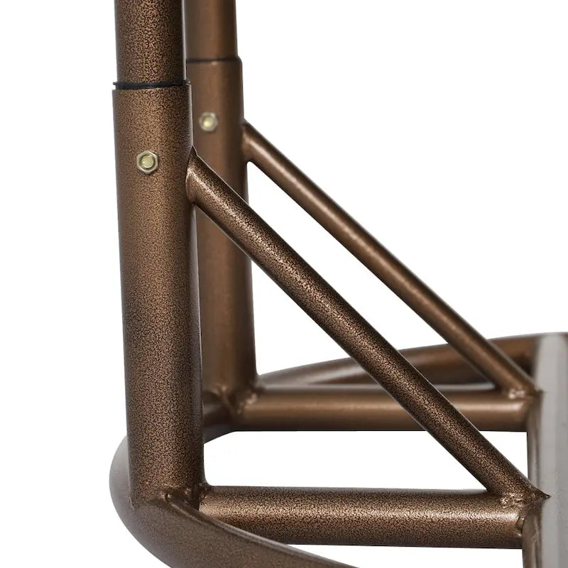 Sedia sospesa a dondolo a forma di uovo con supporto in metallo, struttura in vimini e cuscino ¨C Beige / Blu antracite / Bianco / Blu / Bianco anticato / Marrone / Tela, posti 2