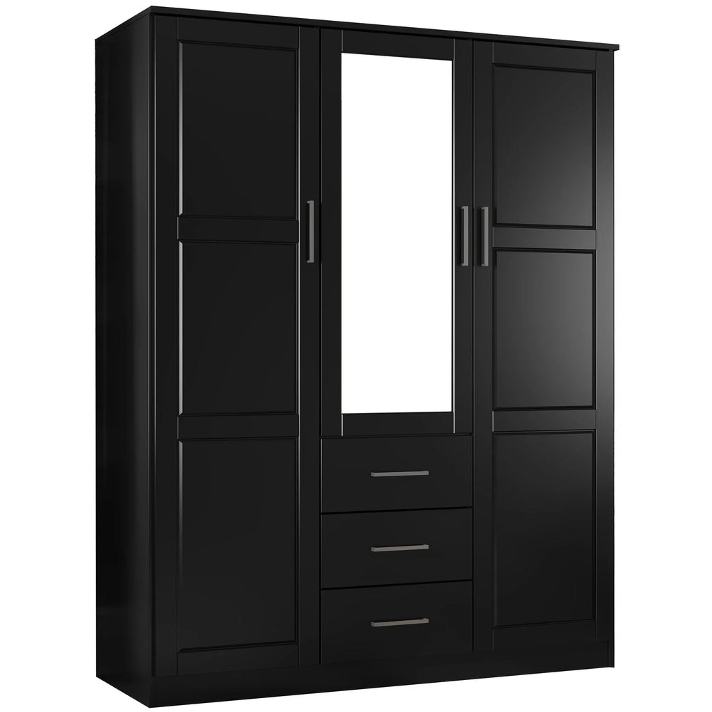 Palace Imports Cosmo, ormar s 3 vrata od 100% punog drva, s vratima od punog drva ili zrcalima