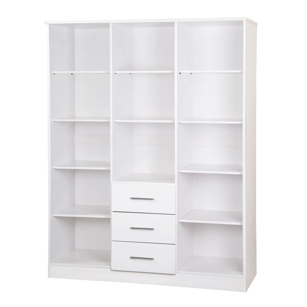 Palace Imports Cosmo, ormar s 3 vrata od 100% punog drva, s vratima od punog drva ili zrcalima