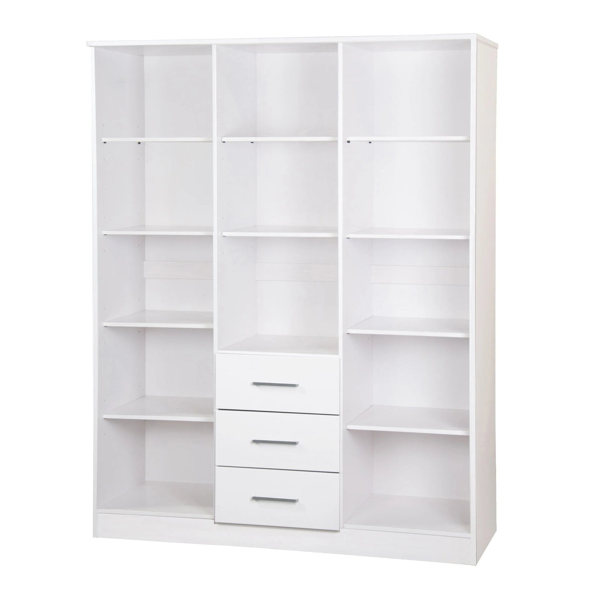 Armadio guardaroba a 3 ante Cosmo Palace Imports in legno massello al 100%, con ante in legno massello o a specchio