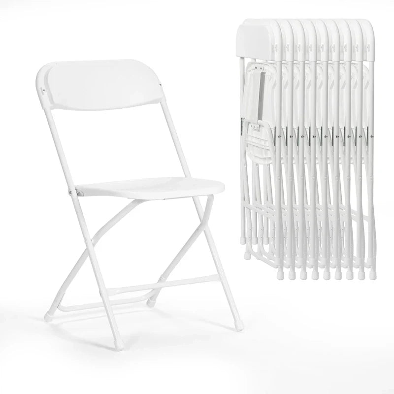 Confezione da 10 sedie pieghevoli in plastica con portata di 350 lb per eventi, ufficio, matrimoni, feste, picnic, cucina e sala da pranzo