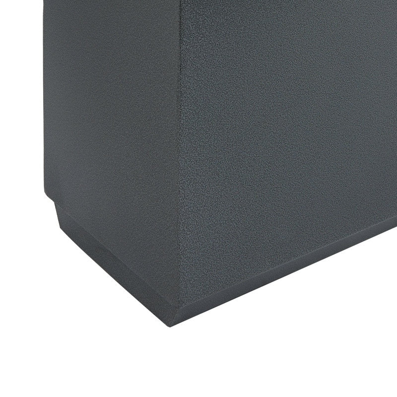 Zware metalen plantenbak voor buitenplanten, hoge en lange metalen plantenbak met scheidingswand van 38Lx10Wx30H inch - 38x30x10