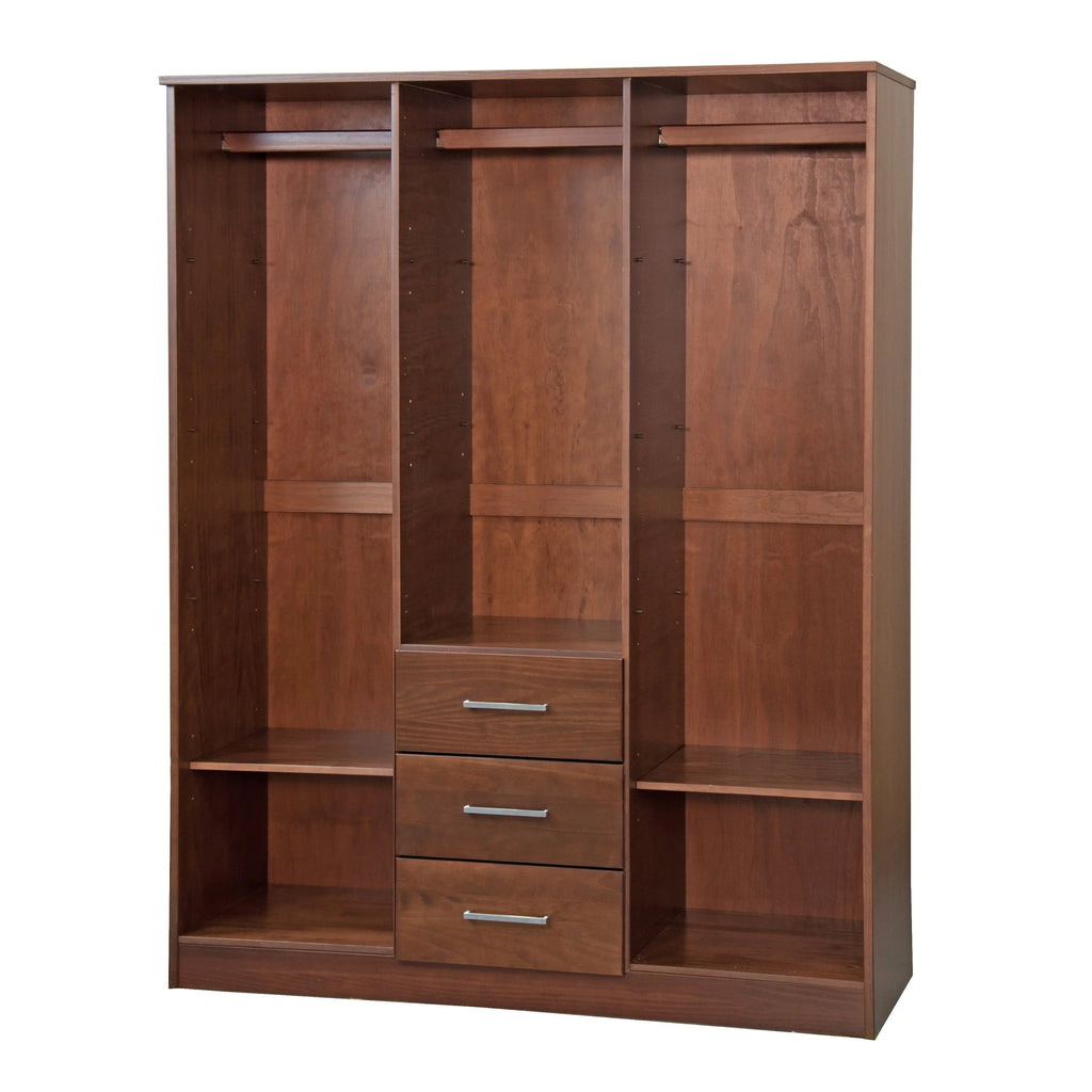 Palace Imports Cosmo, ormar s 3 vrata od 100% punog drva, s vratima od punog drva ili zrcalima
