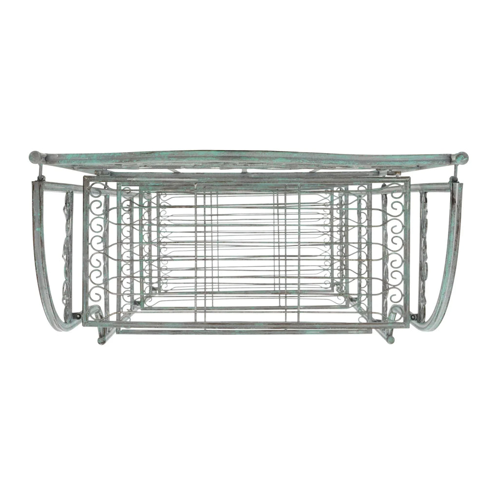 SAFAVIEH Bryn viktorianisches schmiedeeisernes Bäckerregal für den Außenbereich mit 4 Ebenen - 25 In. B x 15 In. T x 63 In. H - 25B x 15T x 63H