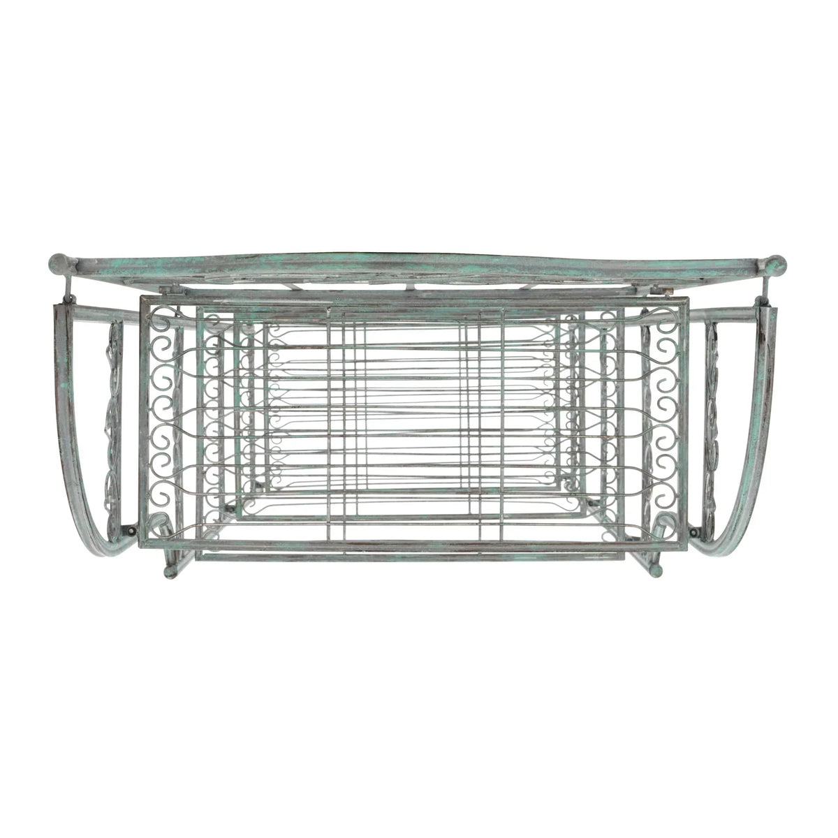 SAFAVIEH Bryn viktorianisches schmiedeeisernes Bäckerregal für den Außenbereich mit 4 Ebenen - 25 In. B x 15 In. T x 63 In. H - 25B x 15T x 63H
