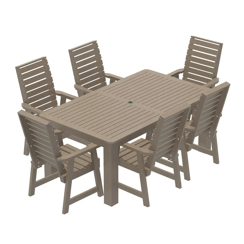 Set da pranzo da esterno HIGHWOOD PROFESSIONAL da 7 pezzi, 42x72