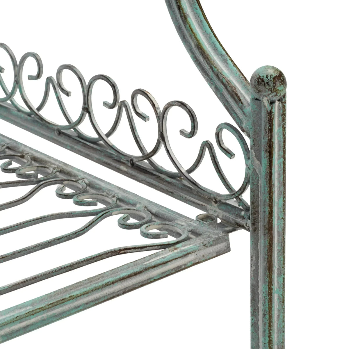 SAFAVIEH Bryn viktorianisches schmiedeeisernes Bäckerregal für den Außenbereich mit 4 Ebenen - 25 In. B x 15 In. T x 63 In. H - 25B x 15T x 63H