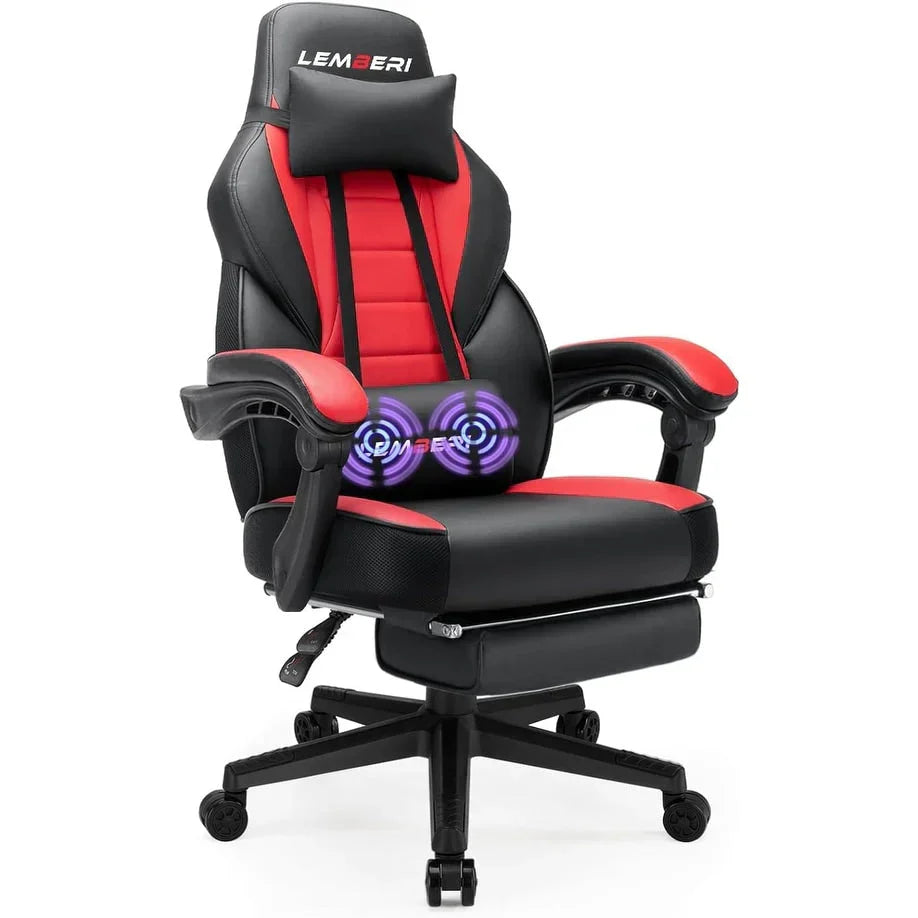 Sedia da gaming BOSSIN in stile racing, portata 300 lbs, sedia da gaming per persone alte e robuste, con schienale alto