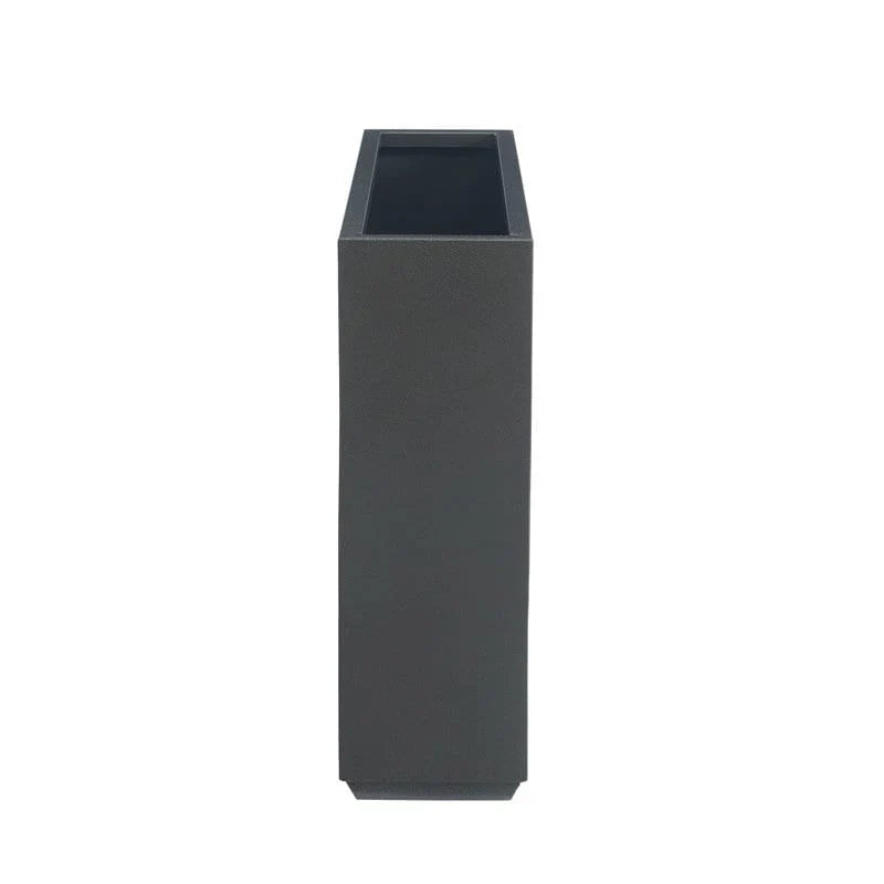 Zware metalen plantenbak voor buitenplanten, hoge en lange metalen plantenbak met scheidingswand van 38Lx10Wx30H inch - 38x30x10