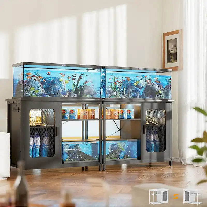 Aquariumaquariummeubel voor 20-29 gallon met stopcontacten en ledverlichting